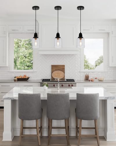 5.5 Inch Seeded Glass Mini Pendant Lights Kitchen Island