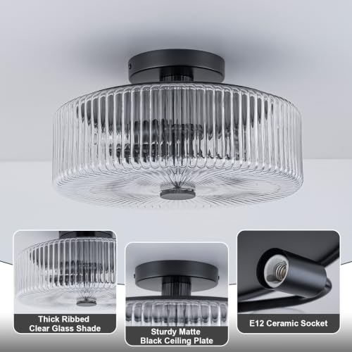 Mid Century Modern Semi Flush Mount Ceiling Light