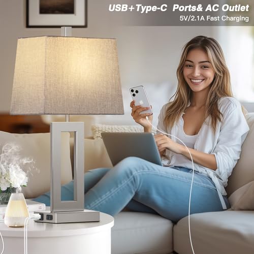 Bedside Table Lamp Set of 2 (2 Count)