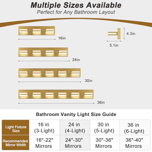 LED Modern Bathroom Lights Fixtures