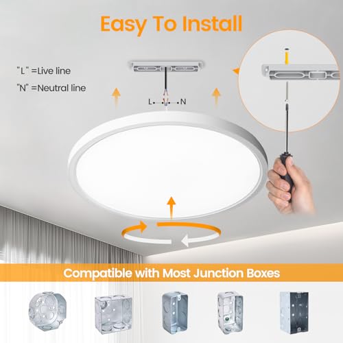 Flush Mount Ceiling Light (4 Count)