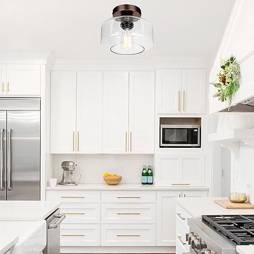 Industrial Semi Flush Mount Ceiling Light Oil Rubbed Bronze