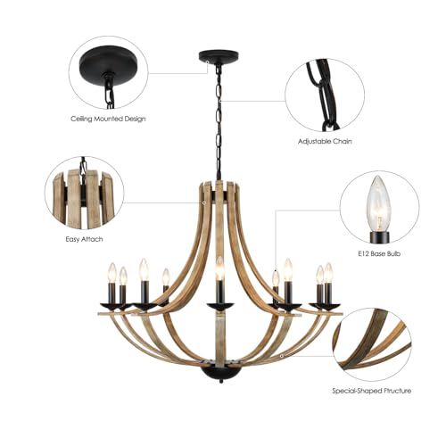 Farmhouse Chandeliers for Dining Room Light Fixture