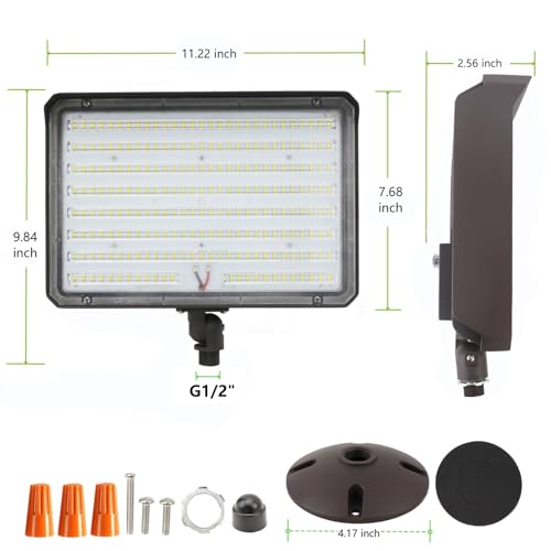 120W Outdoor LED Flood Light Dusk to Dawn with Knuckle