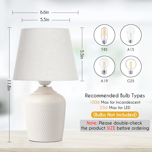 11.8’’ Small Table Lamps Set of 2 for Bedroom Kid’s Room (2 Count)