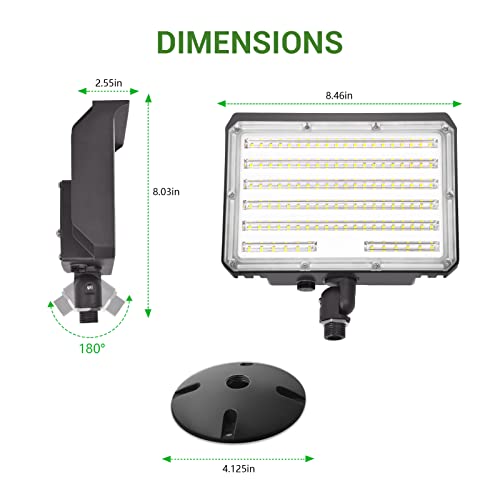 2Pack 80W LED Flood Light Outdoor (2 Count)