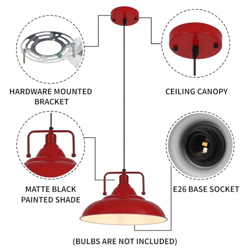 Red Pendant Lights Kitchen Island