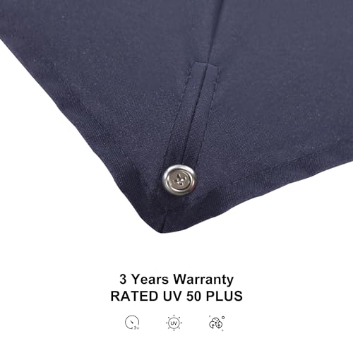 Patio Umbrella with Base 11'X11' Double Top LEDlight