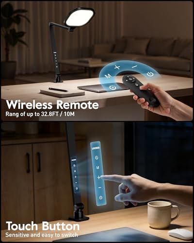 Desk Lamp for Home Office with Clamp