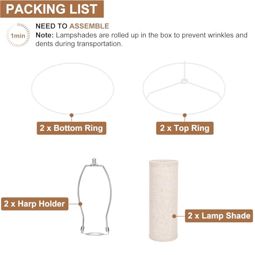 Tall Drum Lamp Shades Set of 2 (2 Count)
