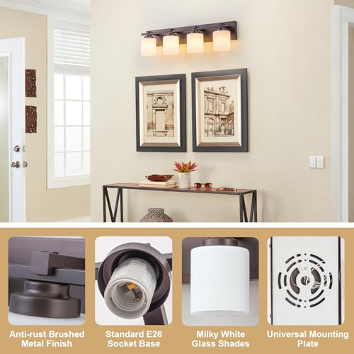 Modern Bathroom Light Fixtures Over Mirror