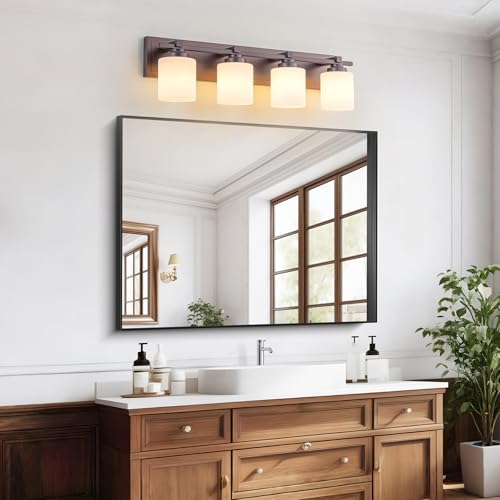 Modern Bathroom Light Fixtures Over Mirror
