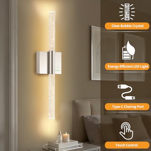 Battery Operated Wireless Wall Sconces (2 Count)