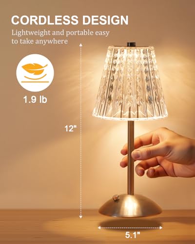 4 Pack Rechargeable Cordless Table Lamp (4 Count)