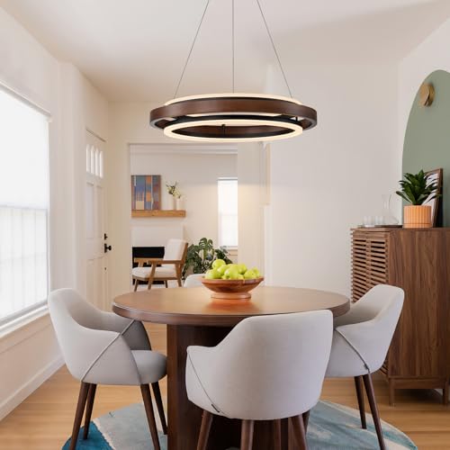 Modern Wooden LED Chandelier