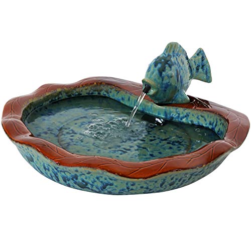Sunnydaze 7" Fish Spout Tabletop Water Fountain