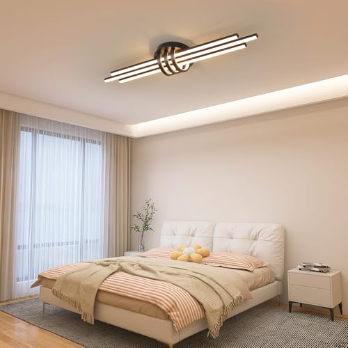39In Modern Dimmable Linear LED Ceiling Light with Remote