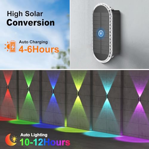 Solar Fence Lights Backyark (6 Count)