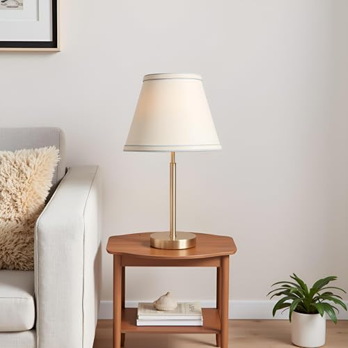 58909 Empire Uno Lamp Shade in Cream with Powder Blue