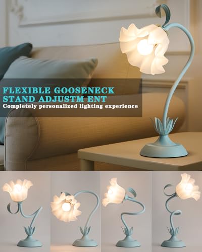 Flower Table Lamp Cute Desk Lamp for Bedroom Home Decor