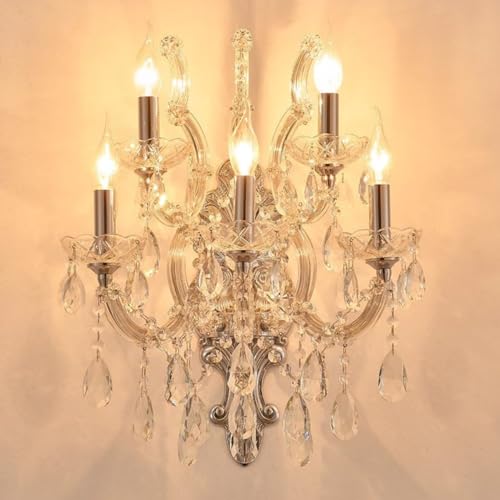 Large Modern Crystal Wall Sconce