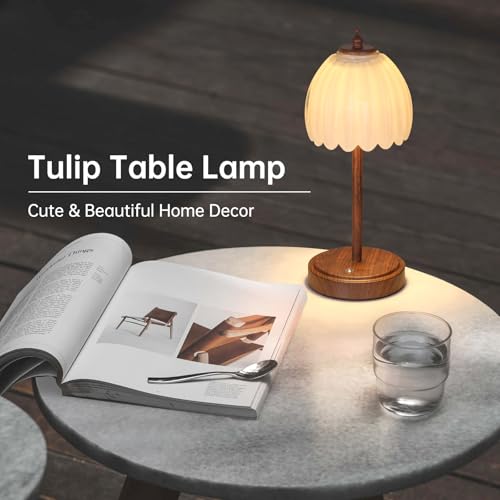 Tulip Table Lamp with 5200mAh Battery & Touch Control