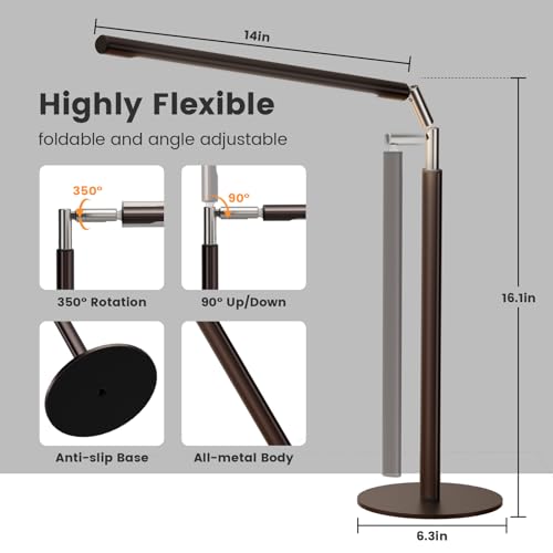 Brown LED Desk Lamp