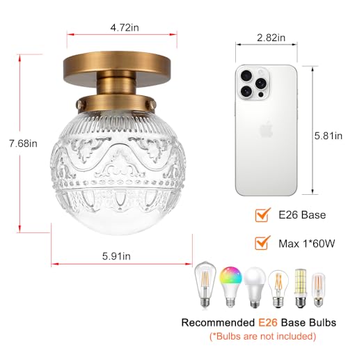 Small Semi Flush Mount Ceiling Light