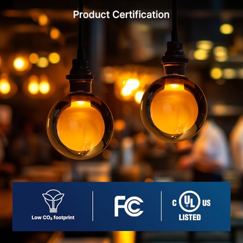 G125 Decorative Large Globe LED Bulb (2 Count)