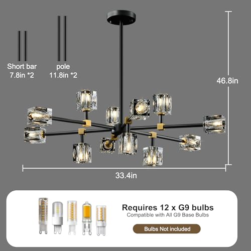 Modern Sputnik Crystal Chandelier