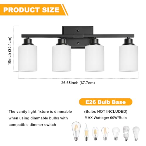 4 Light Bathroom Light Fixtures