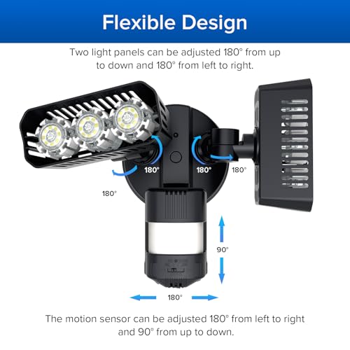 38W 5000LM Motion Sensor Outdoor Lights