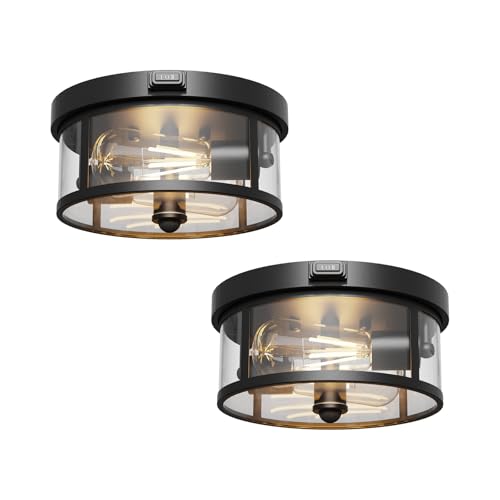 2Pack Outdoor Ceiling Light with Motion Sensor 9.3in (2 Count)