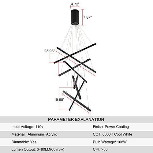 Modern Black LED 8