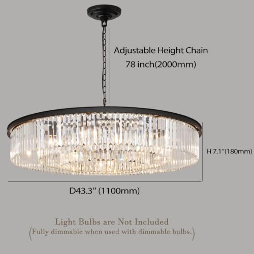 Modern Crystal Chandelier with 12 Lights