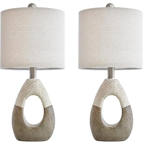 19” Boho Table Lamps Bedroom Living Room Set 2 (2 Count)