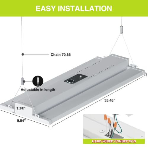 100 Pack 300W Motion Sensor LED Linear High Bay Shop Light