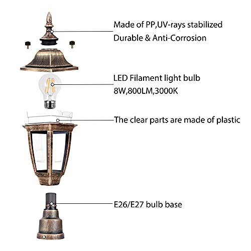 Outdoor Post Lights (2 Count)