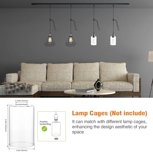 H Track Pendant Lights with Adjustable Cord (6 Count)