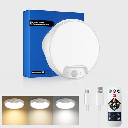 3 Color Temperature Rechargeable Motion Sensor Ceiling Light