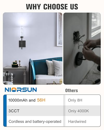 Crystal Inspired Bubble Wireless Wall Sconces (2 Count)