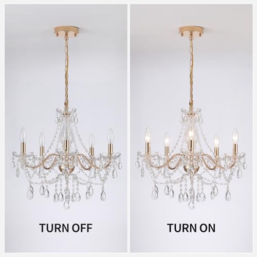 Crystal Gold Chandelier