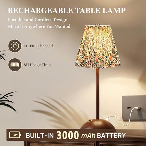 Small Vintage Cordless Table Lamp