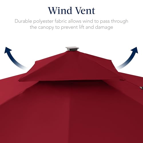 12x12ft LED Cantilever Patio Umbrella w