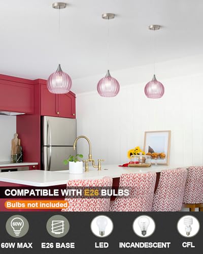 Brushed Nickel Pendant Lights Kitchen Island (2 Count)