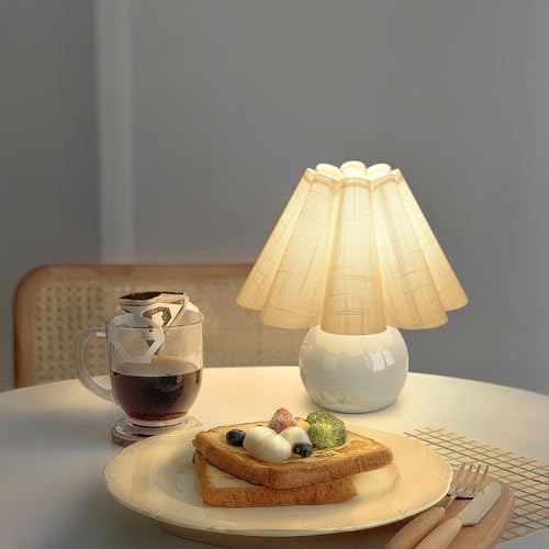 Light Blue Small Touch Control Table Lamp for Bedroom