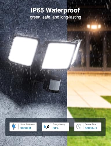 100W Smart Outdoor Security Lights with Motion Sensor