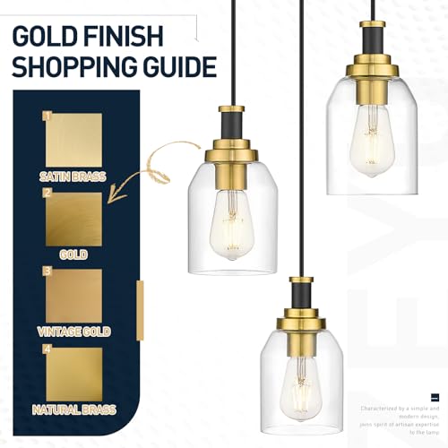 3 Light Pendant Light Fixture (2 Count)