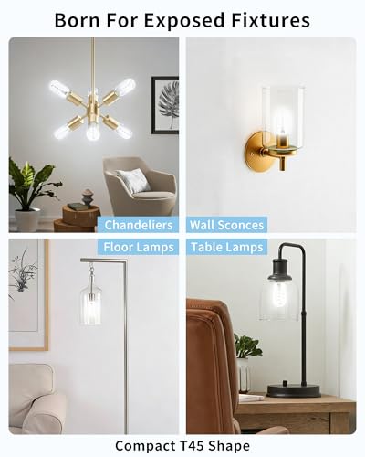 T45 Daylight Edison Bulbs (4 Count)