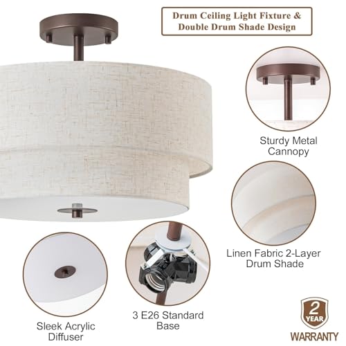 Semi Flush Mount Ceiling Light